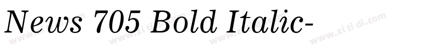 News 705 Bold Italic字体转换